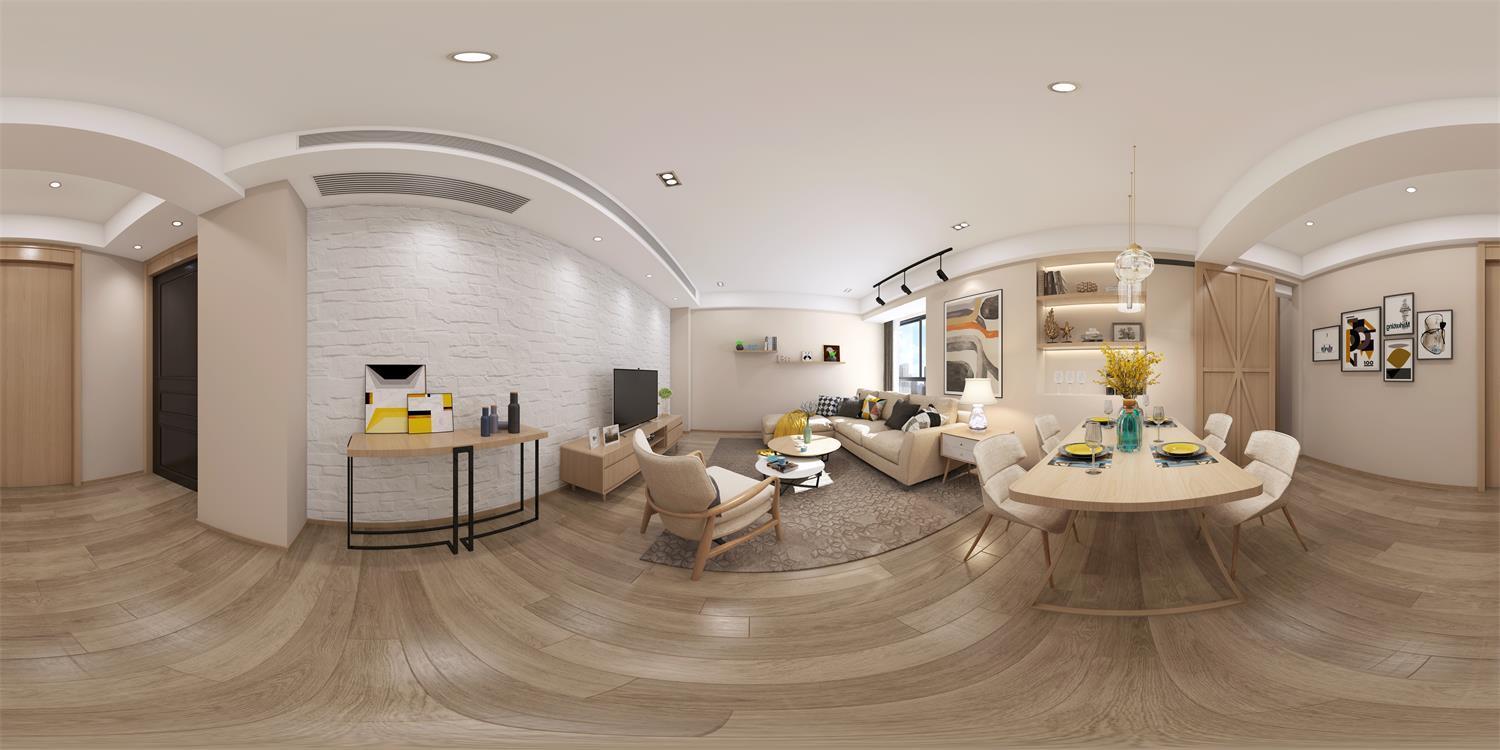 海星家園2-1302現代風客廳全景