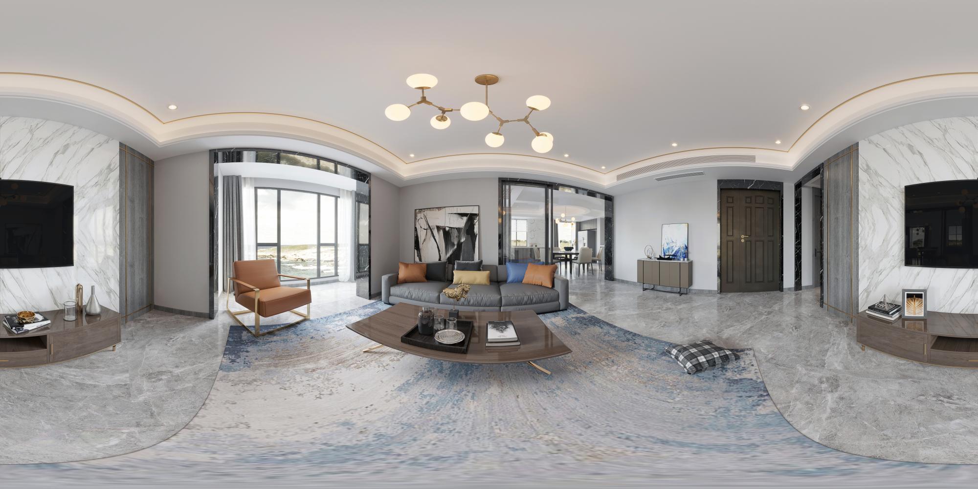 方達(dá)家園3-1602客廳全景