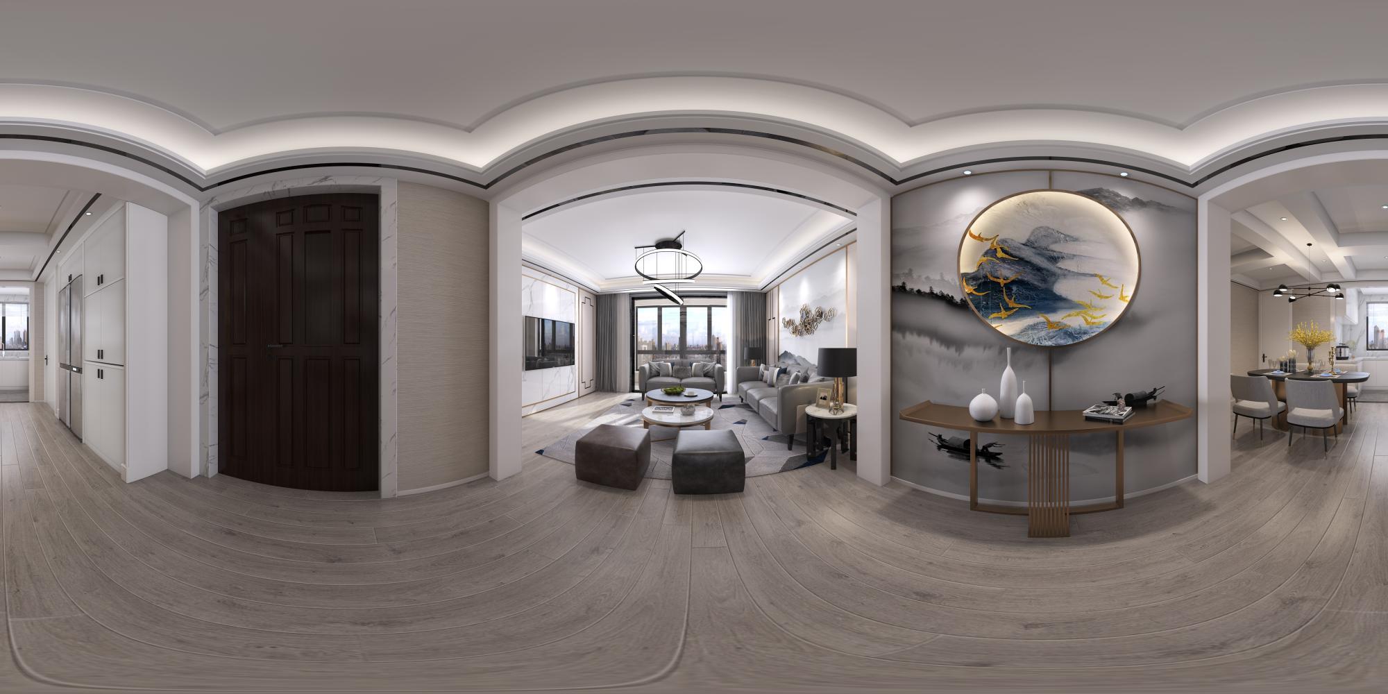 四季原著12-602現(xiàn)代中式全景展開